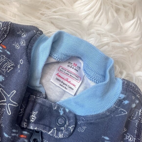 Hanna Andersson under the sea footie size 0-6 months - Picture 3 of 3